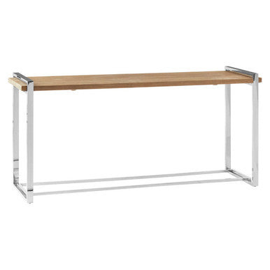 Orsina Menteng Console Table – Elm Wood and Stainless Steel
