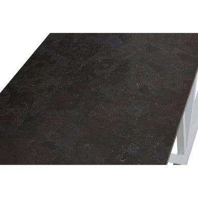 Orsina Monas Coffee Table – Black Stone Top & White Alder Wood