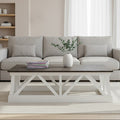Orsina Monas Coffee Table – Black Stone Top & White Alder Wood