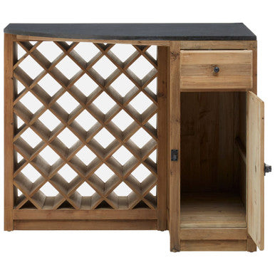 Orsina Toba Natural Kitchen Island – Modern Breakfast Bar Unit
