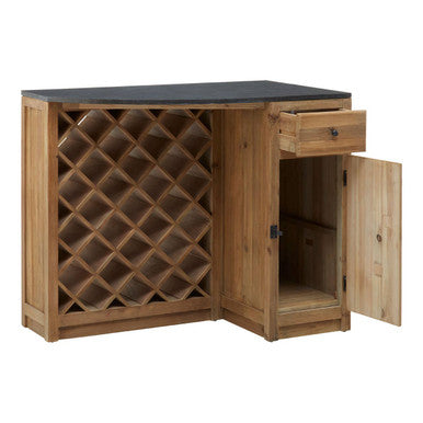 Orsina Toba Natural Kitchen Island – Modern Breakfast Bar Unit