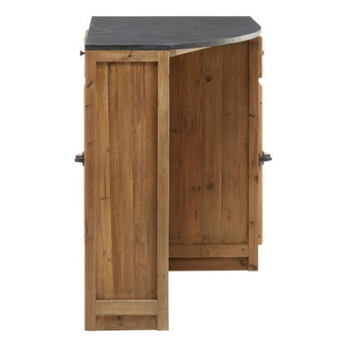 Orsina Toba Natural Kitchen Island – Modern Breakfast Bar Unit