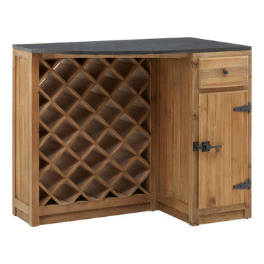 Orsina Toba Natural Kitchen Island – Modern Breakfast Bar Unit