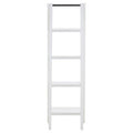 Orsina Dayak White 4-Tier Shelf Unit | Modern Open Storage Bookshelf