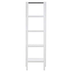 Orsina Dayak White 4-Tier Shelf Unit | Modern Open Storage Bookshelf