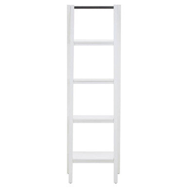 Orsina Dayak White 4-Tier Shelf Unit | Modern Open Storage Bookshelf