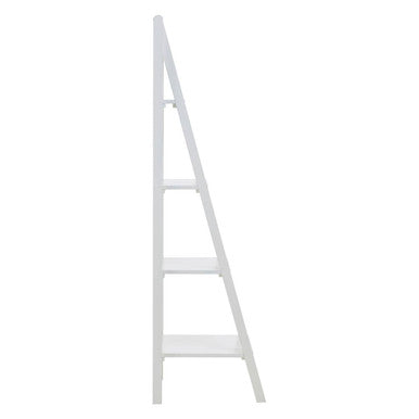 Orsina Dayak White 4-Tier Shelf Unit | Modern Open Storage Bookshelf