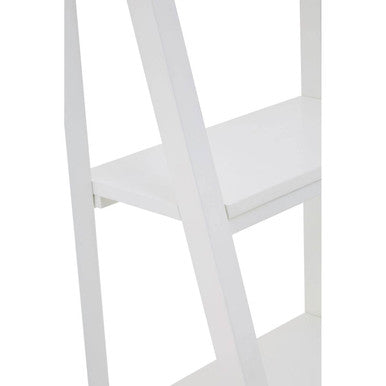 Orsina Dayak White 4-Tier Shelf Unit | Modern Open Storage Bookshelf