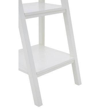 Orsina Dayak White 4-Tier Shelf Unit | Modern Open Storage Bookshelf
