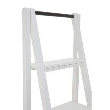 Orsina Dayak White 4-Tier Shelf Unit | Modern Open Storage Bookshelf