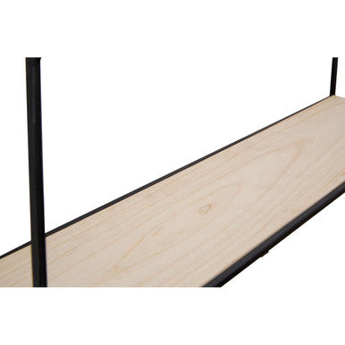 Orsina Brixton Cuboid Wall Shelf - Set of 2 Wood & Metal Floating Shelves
