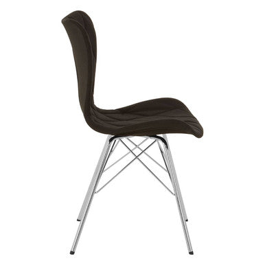 Orsina Stockholm Black Dining Chair – Upholstered Modern Minimalist Seat