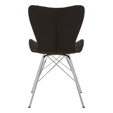 Orsina Stockholm Black Dining Chair – Upholstered Modern Minimalist Seat