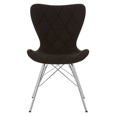 Orsina Stockholm Black Dining Chair – Upholstered Modern Minimalist Seat