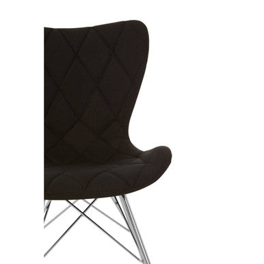 Orsina Stockholm Black Dining Chair – Upholstered Modern Minimalist Seat