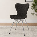 Orsina Stockholm Black Dining Chair – Upholstered Modern Minimalist Seat