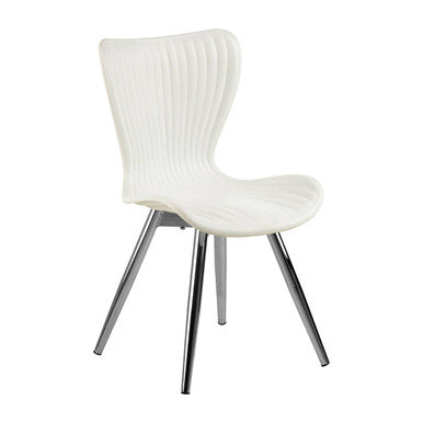 Orsina Stockholm White Textured Dining Chair | Modern Sculptural Seating