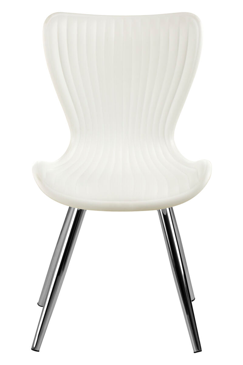 Orsina Stockholm White Textured Dining Chair | Modern Sculptural Seating