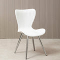 Orsina Stockholm White Textured Dining Chair | Modern Sculptural Seating