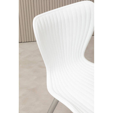 Orsina Stockholm White Textured Dining Chair | Modern Sculptural Seating