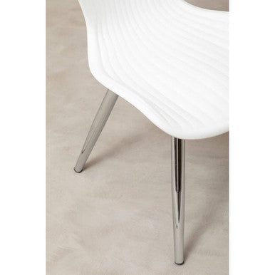 Orsina Stockholm White Textured Dining Chair | Modern Sculptural Seating