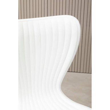 Orsina Stockholm White Textured Dining Chair | Modern Sculptural Seating
