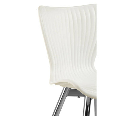 Orsina Stockholm White Textured Dining Chair | Modern Sculptural Seating