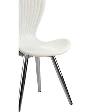 Orsina Stockholm White Textured Dining Chair | Modern Sculptural Seating