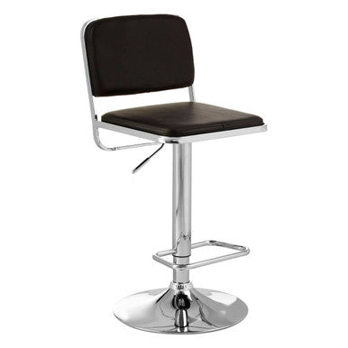 Orsina Stockholm Bar Stool | Faux Leather Seat with Chrome Base