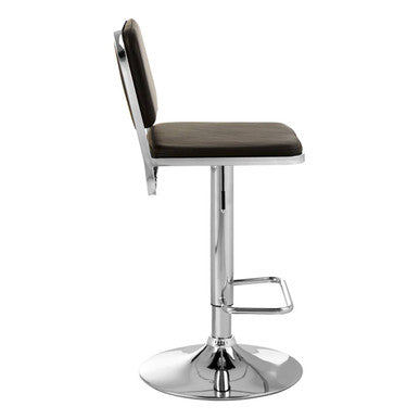 Orsina Stockholm Bar Stool | Faux Leather Seat with Chrome Base