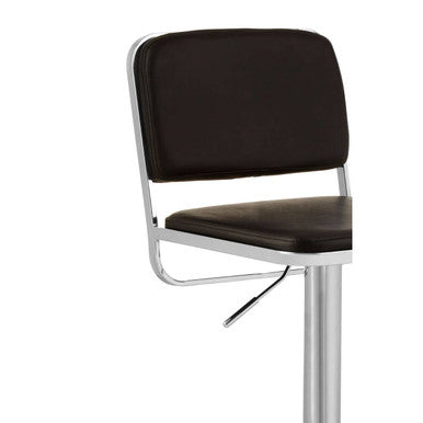 Orsina Stockholm Bar Stool | Faux Leather Seat with Chrome Base