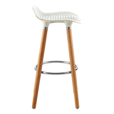 Orsina Stockholm Matte White Bar Stool – Modern Beechwood Counter Seating