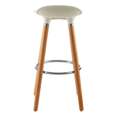 Orsina Stockholm Matte White Bar Stool – Modern Beechwood Counter Seating