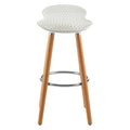 Orsina Stockholm Matte White Bar Stool – Modern Beechwood Counter Seating