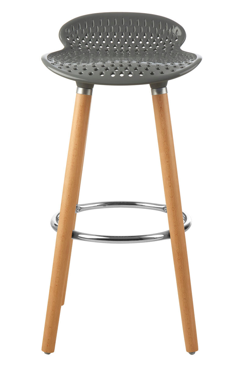 Orsina Stockholm Grey Bar Stool | Nordic Beechwood Kitchen Seating