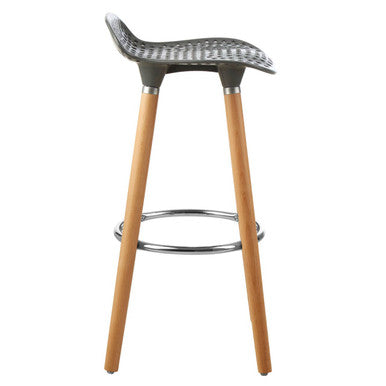 Orsina Stockholm Grey Bar Stool | Nordic Beechwood Kitchen Seating