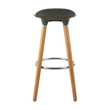 Orsina Stockholm Grey Bar Stool | Nordic Beechwood Kitchen Seating