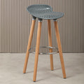 Orsina Stockholm Grey Bar Stool | Nordic Beechwood Kitchen Seating