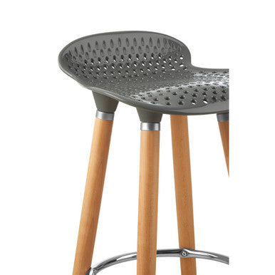 Orsina Stockholm Grey Bar Stool | Nordic Beechwood Kitchen Seating