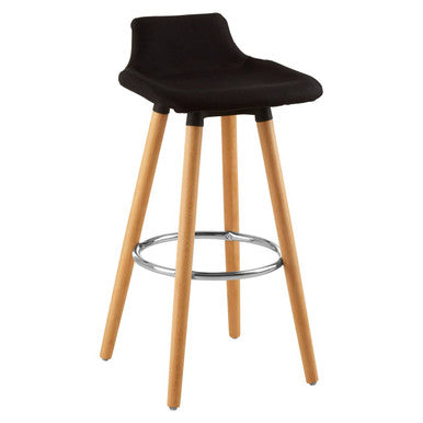 Orsina Stockholm Black Bar Stool – Modern Beechwood Counter Seating