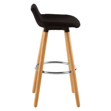 Orsina Stockholm Black Bar Stool – Modern Beechwood Counter Seating