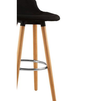 Orsina Stockholm Black Bar Stool – Modern Beechwood Counter Seating