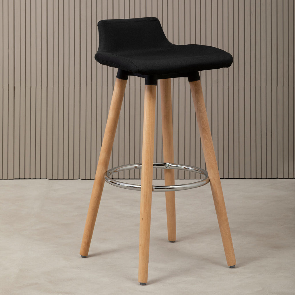 Orsina Stockholm Black Bar Stool – Modern Beechwood Counter Seating