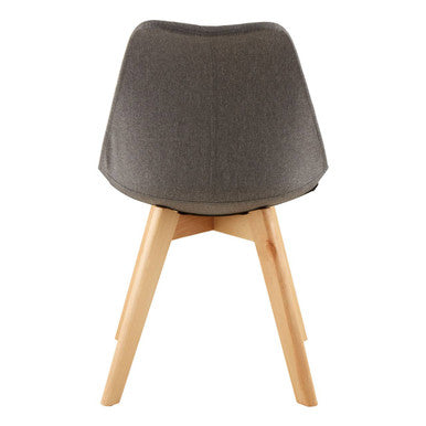 Orsina Stockholm Grey Quilted Dining Chair | Beechwood Legs