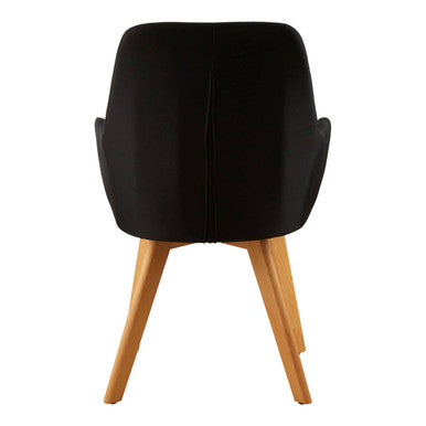 Orsina Stockholm Black Dining Chair – Upholstered Seat with Beech Legs