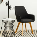 Orsina Stockholm Black Dining Chair – Upholstered Seat with Beech Legs