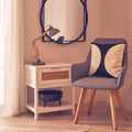 Orsina Stockholm Grey Dining Chair – Upholstered Minimalist Wood Seat