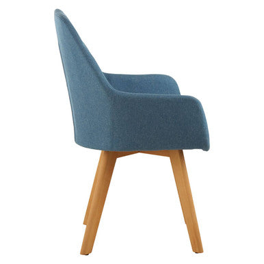 Orsina Stockholm Blue Dining Chair – Upholstered Scandi Style Seating
