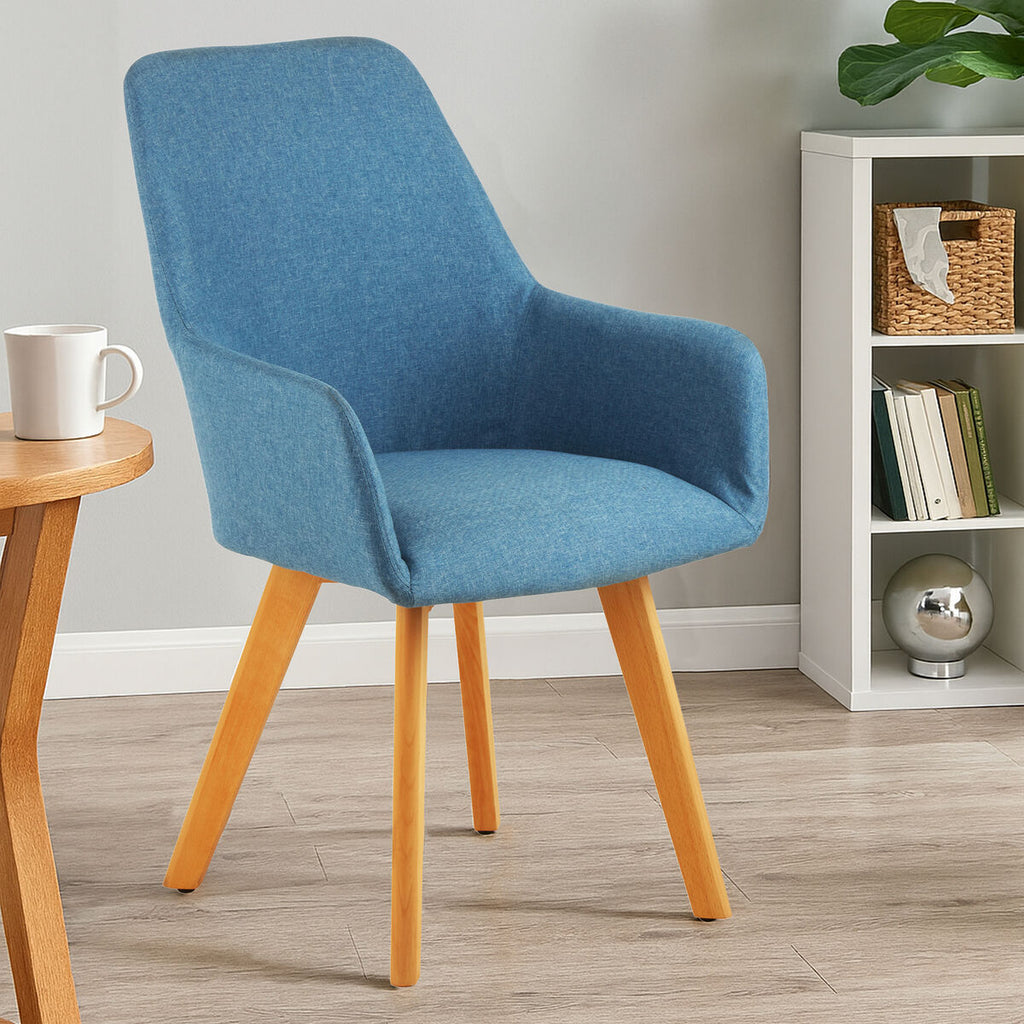 Orsina Stockholm Blue Dining Chair – Upholstered Scandi Style Seating