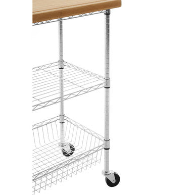 Orsina Frankfurt 3 Tier Kitchen Trolley – Rolling Utility Storage Cart